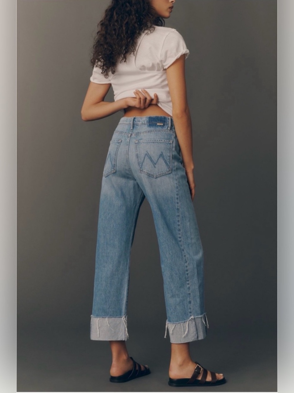 MOTHER The Half-Pipe Ankle Cuff Fray Jeans Last Bite - Picture 2 of 11